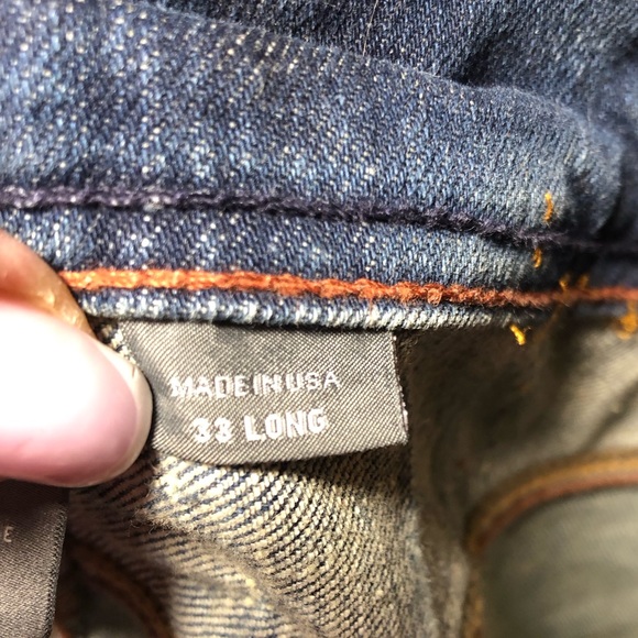 Armani Exchange AX Light Wrinkle Distressed Denim Jeans SZ 33 Long. - Picture 9 of 12